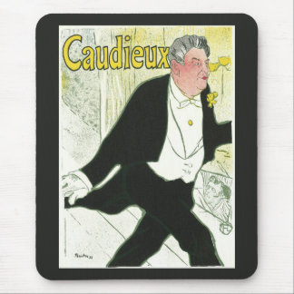 Caudieux by Toulouse Lautrec, Vintage Art Nouveau Mouse Pad