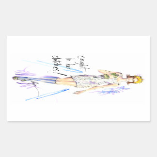 Caught in her Clutches! Rectangular Sticker