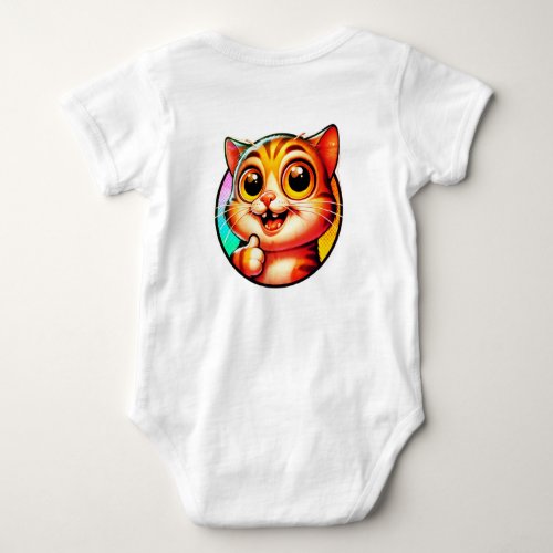 Caught in the Act Whimsical Cat Capers Baby Bodysuit