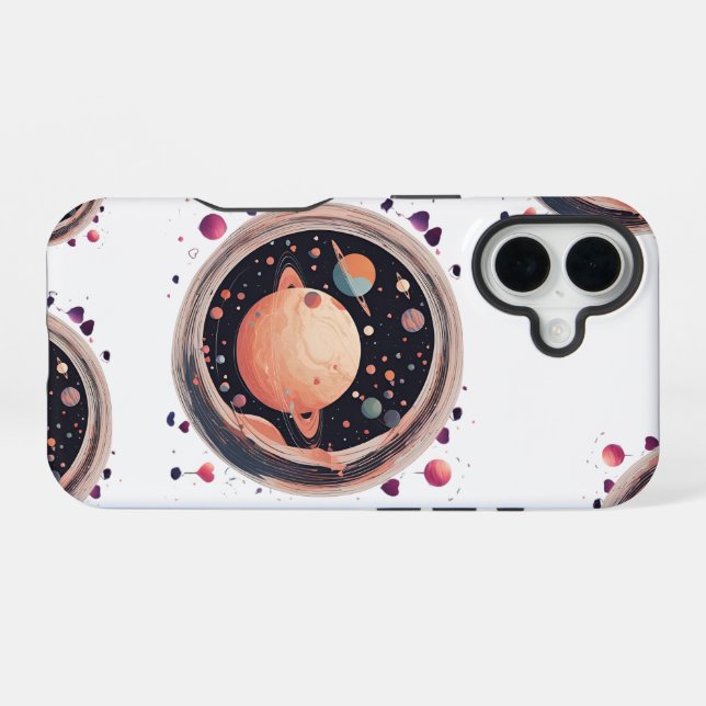 💖🌠 "Caught in Your Orbit" iPhone Case (Back Horizontal)