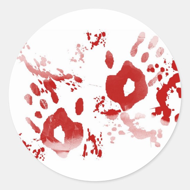 Caught Red Handed Classic Round Sticker (Front)