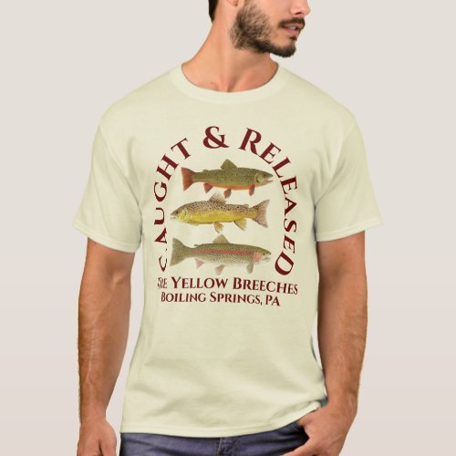 Caught  Released Trout Fly Fishing T_Shirt
