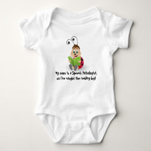 Caught the reading bug mom Speech Pathologist baby Baby Bodysuit