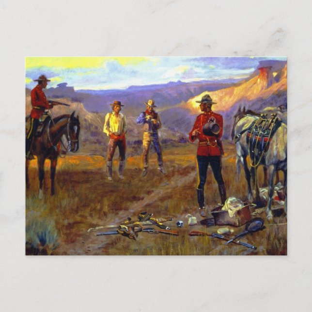 “Caught With the Goods” by Charles M Russell Postcard (Front)