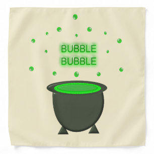 Cauldron and Bubbling Green Brew Halloween Bandana