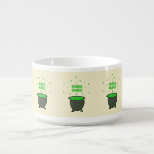 Cauldron and Bubbling Green Brew Halloween Bowl