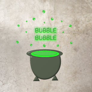Cauldron and Bubbling Green Brew Halloween Floor Decals