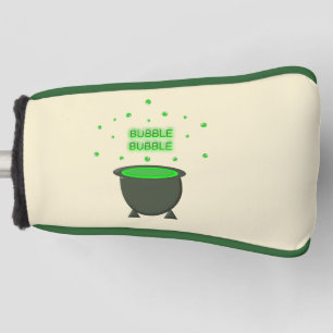 Cauldron and Bubbling Green Brew Halloween Golf Head Cover