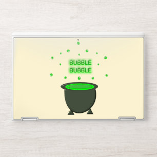 Cauldron and Bubbling Green Brew Halloween HP Laptop Skin