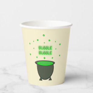 Cauldron and Bubbling Green Brew Halloween Paper Cups