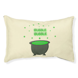 Cauldron and Bubbling Green Brew Halloween Pet Bed