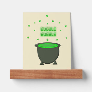 Cauldron and Bubbling Green Brew Halloween Picture Ledge