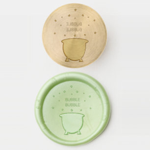 Cauldron and Bubbling Green Brew Halloween Wax Seal Stamp