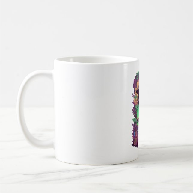 Cauldron Brews Pumpkin Boo’s Sticker Coffee Mug (Left)