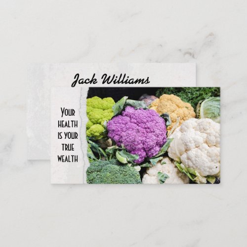 Cauliflower and Broccoli Produce Business Card