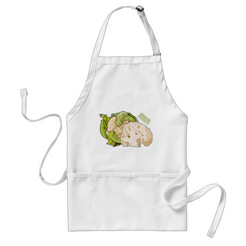 Cauliflower cartoon illustration adult apron