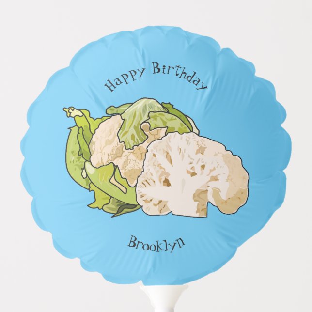 Cauliflower cartoon illustration balloon (Front)