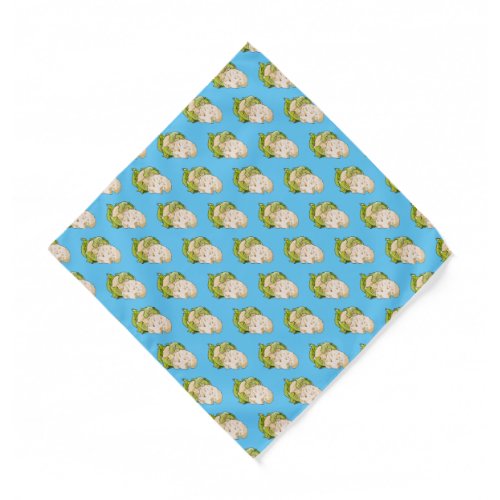 Cauliflower cartoon illustration bandana