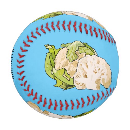 Cauliflower cartoon illustration baseball