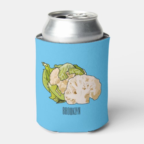 Cauliflower cartoon illustration can cooler