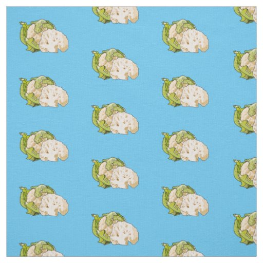 Cauliflower cartoon illustration fabric