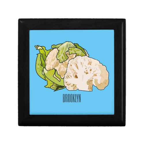 Cauliflower cartoon illustration gift box