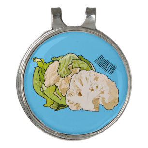 Cauliflower cartoon illustration golf hat clip