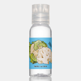 Cauliflower cartoon illustration  hand sanitizer