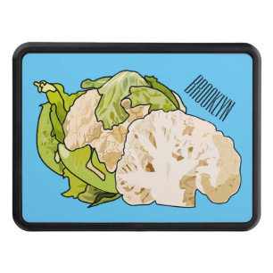 Cauliflower cartoon illustration hitch cover