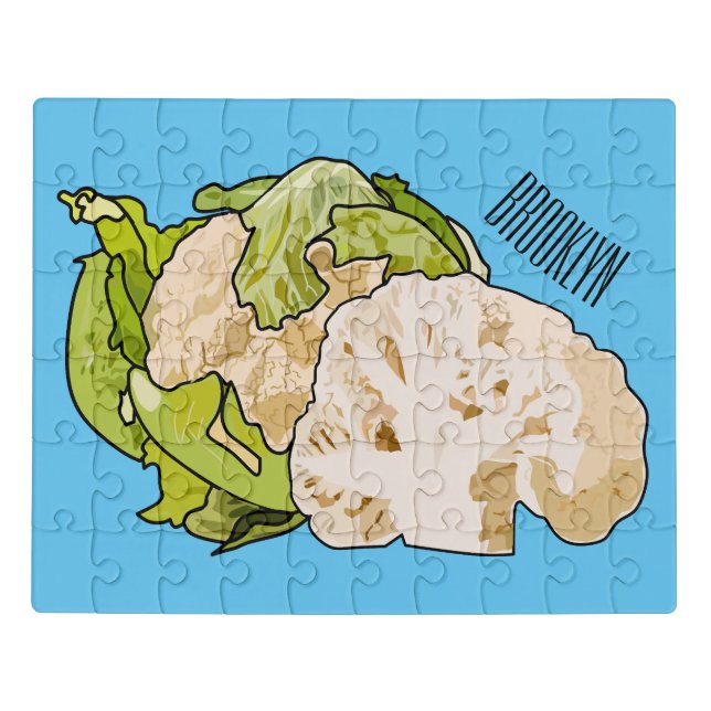 Cauliflower cartoon illustration jigsaw puzzle (Puzzle Horizontal)