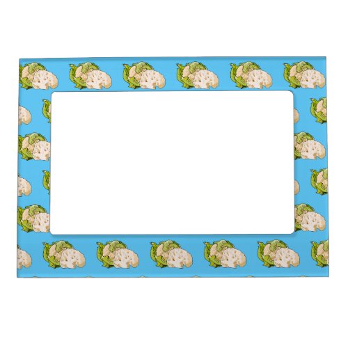 Cauliflower cartoon illustration magnetic frame