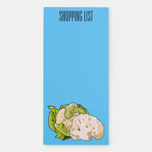 Cauliflower cartoon illustration magnetic notepad