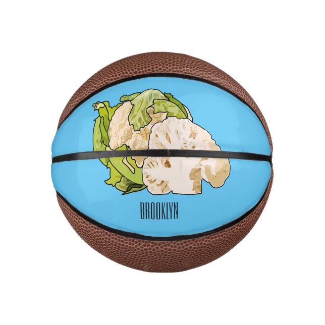 Cauliflower cartoon illustration mini basketball (Front)