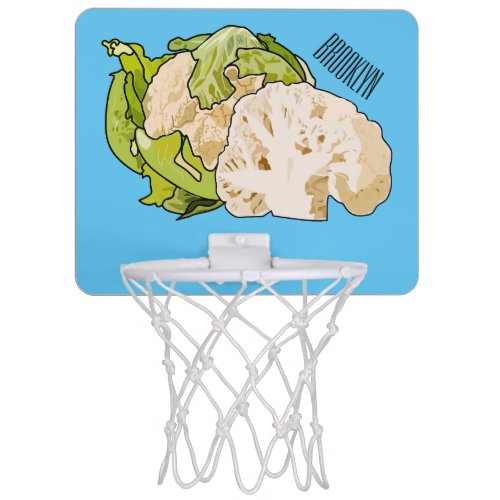 Cauliflower cartoon illustration mini basketball hoop