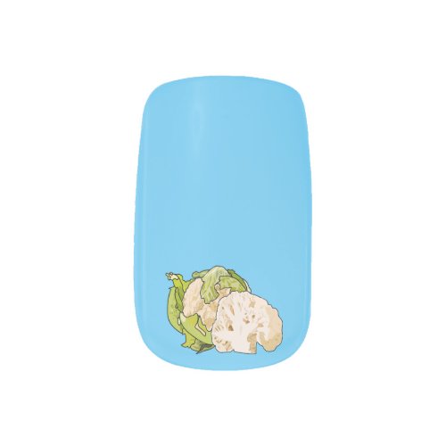 Cauliflower cartoon illustration minx nail art