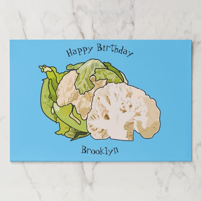 Cauliflower cartoon illustration paper pad (Front)