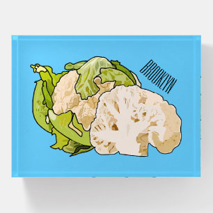 Cauliflower cartoon illustration paperweight