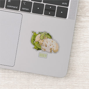 Cauliflower cartoon illustration sticker