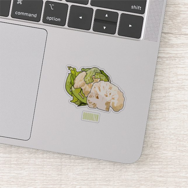 Cauliflower cartoon illustration sticker (Detail)