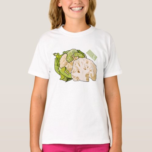 Cauliflower cartoon illustration T_Shirt