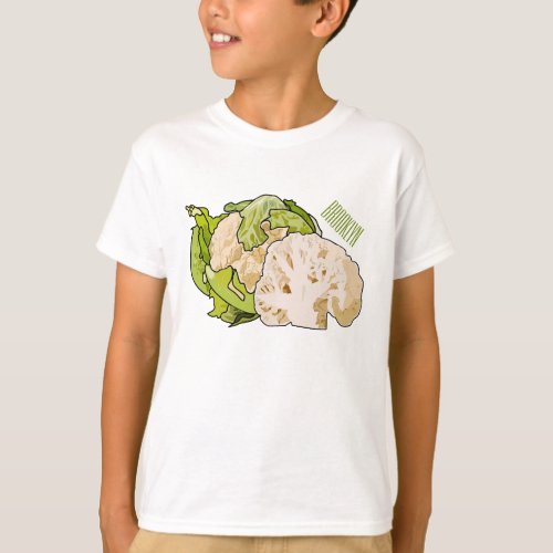 Cauliflower cartoon illustration T_Shirt