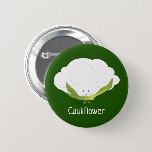 Cauliflower character  Button