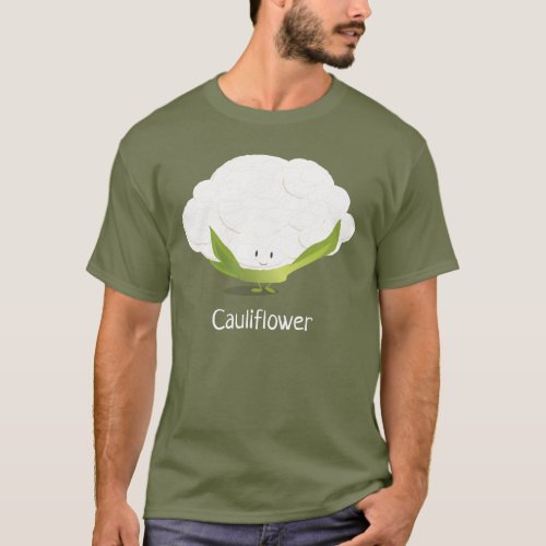 Cauliflower Character Vegetable Food T_Shirt