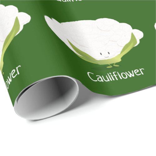 Cauliflower character  Wrapping Paper