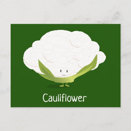 Cauliflower characters postcard