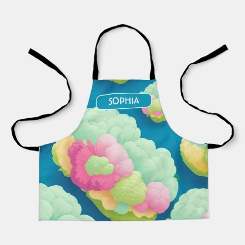 Cauliflower Floral Colorful Personalized Pattern Apron