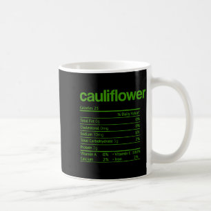 Cauliflower Nutrition Fact Funny Thanksgiving Chri Coffee Mug