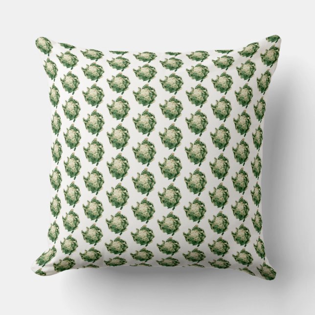 Cauliflower pattern throw pillow (Front)