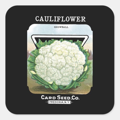 Cauliflower Seed Packet Label