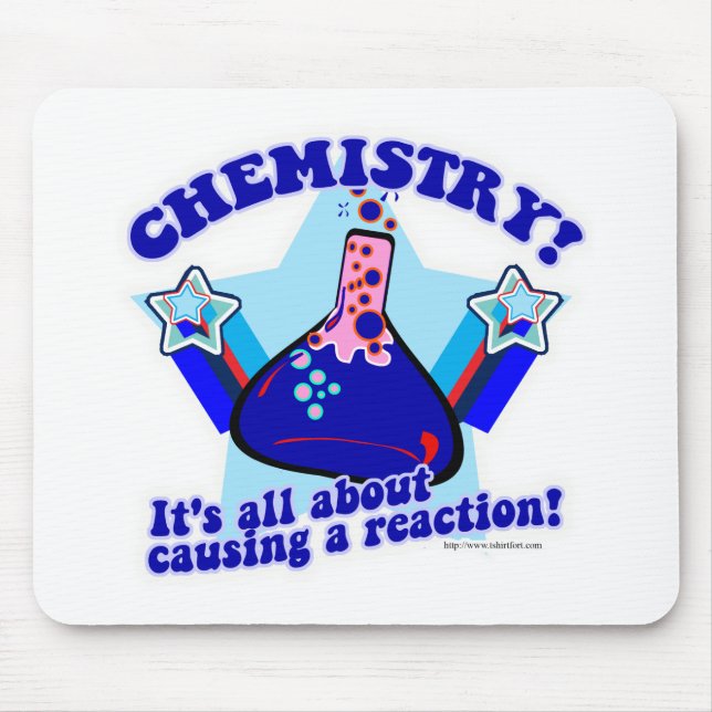 Cause A Chemical Reaction Science Fun Cartoon Mouse Pad (Front)